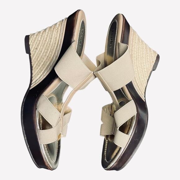 Charles by Charles David Treasury Wedge Sandals Tan Size 10 - Picture 6 of 9